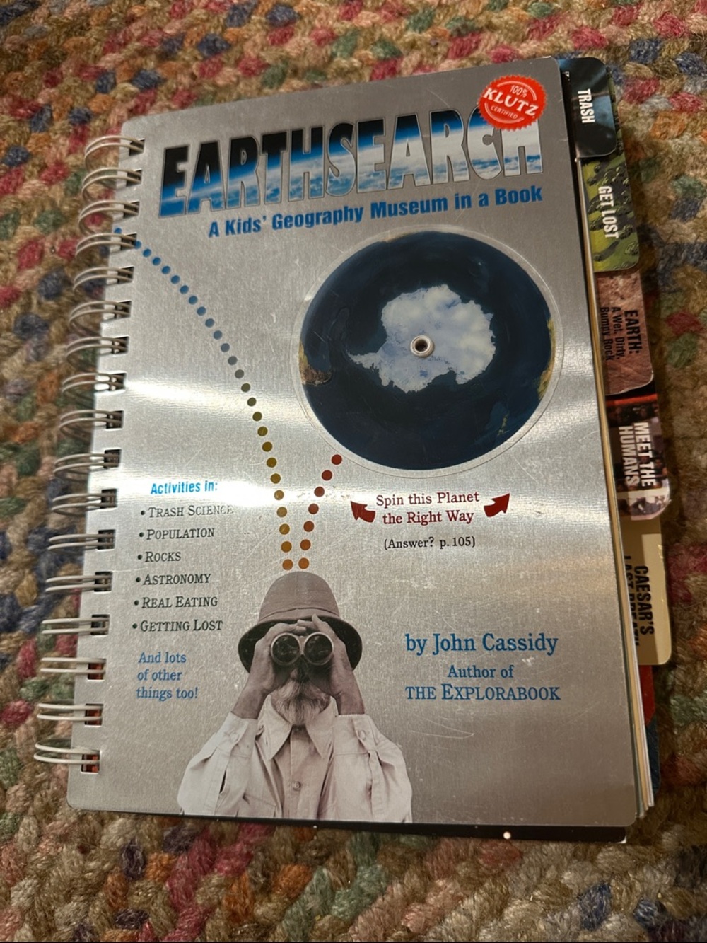 Klutz Earthsearch Kids Geography Museum Interactive Book Complete 1994